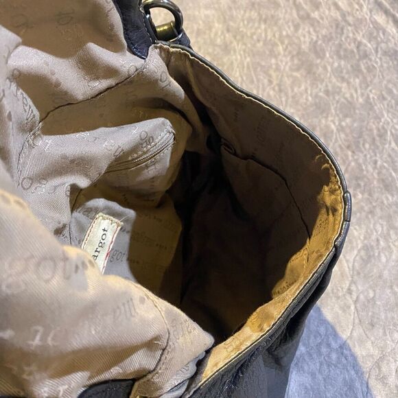 Margot NYhe Adelle Foldover Handbag in Soft Leather Black Boho - Picture 6 of 10